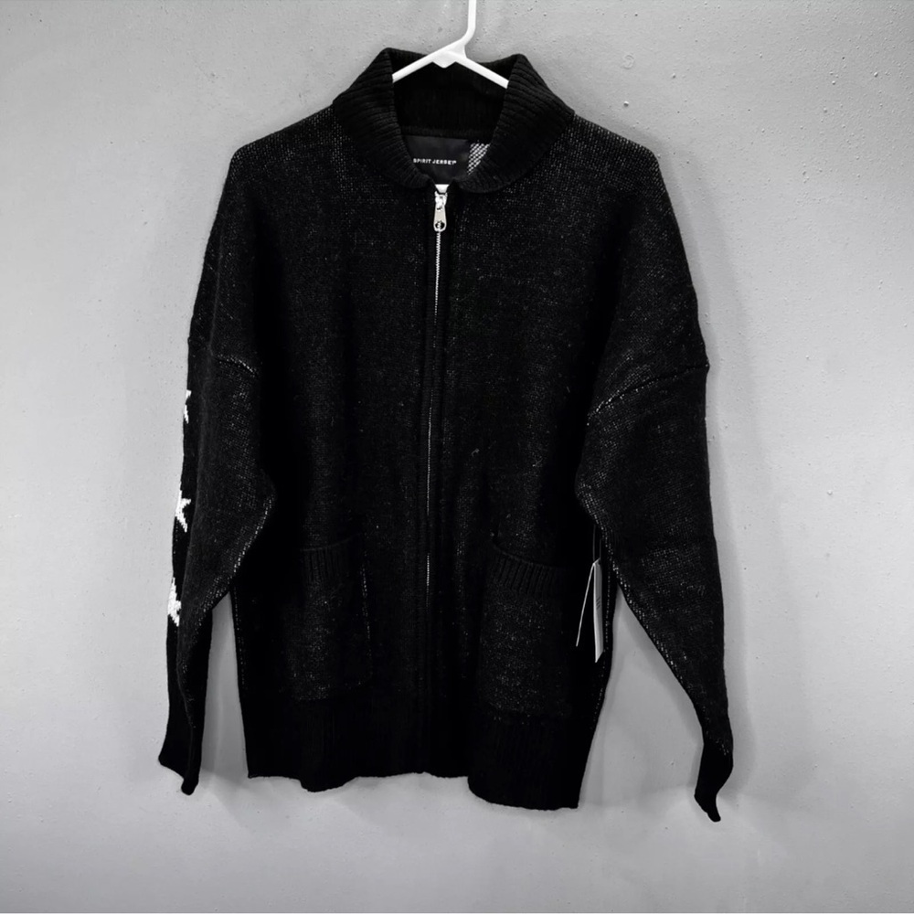 Spirit Jersey Far Out Wool Blend Cardigan NWT. Oversized XS. - Picture 10 of 15